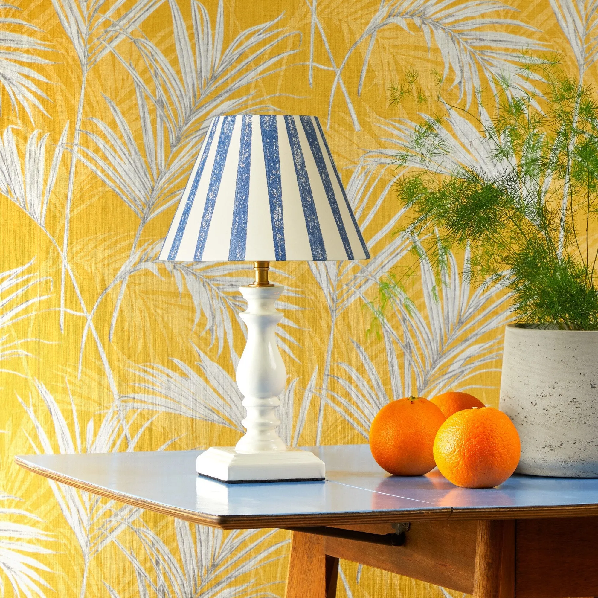 20cm empire shade in ocean tapers hand painted card