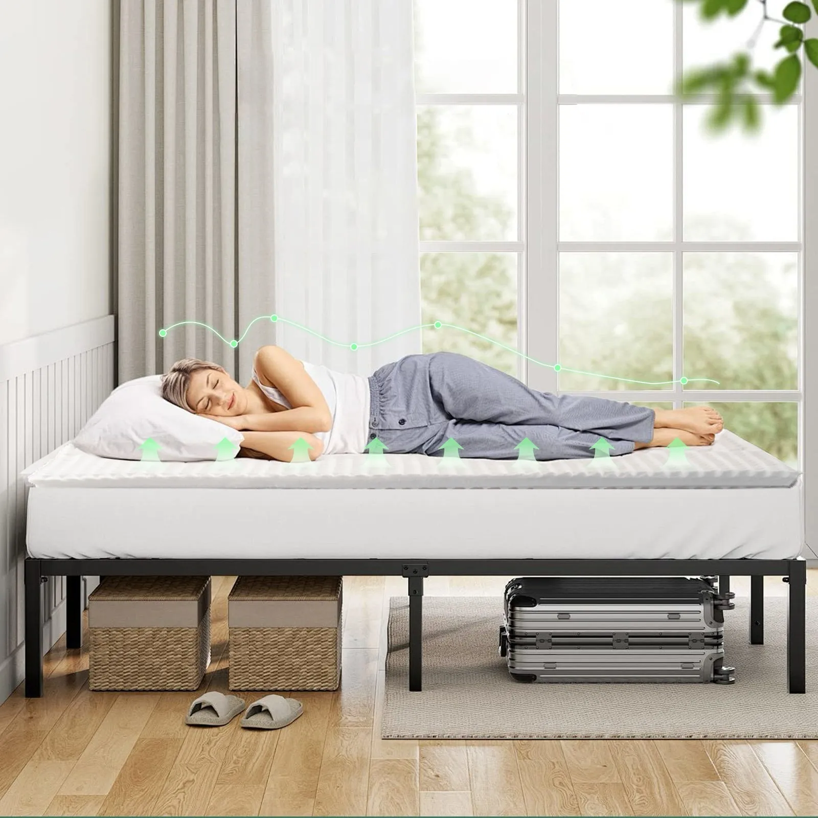 4cm Memory Foam Mattress Protector | Bamboo Cover | Single