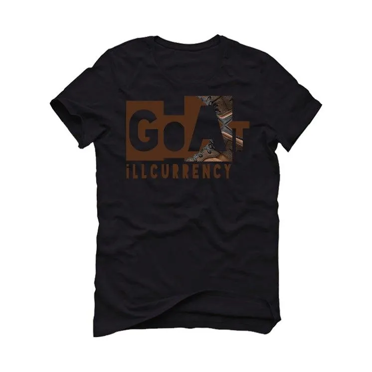 Air Jordan 1 Mid Hits The Trail With Earthy Brown( CHOCOLATE) Black T-Shirt (GOAT SHOE)