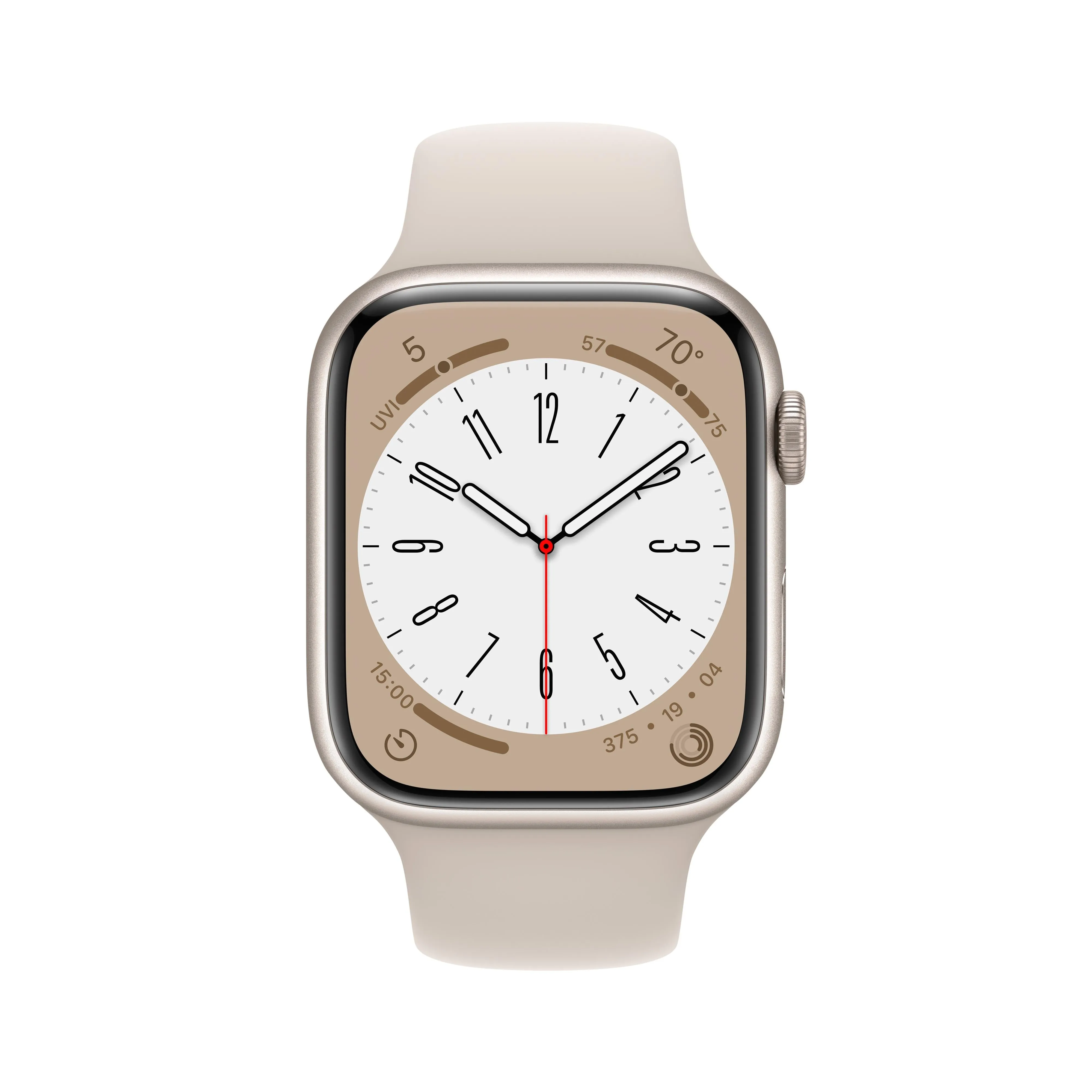 Apple Watch Series 8 GPS   Cellular 45mm Starlight Aluminium Case with Starlight Sport Band - Regular