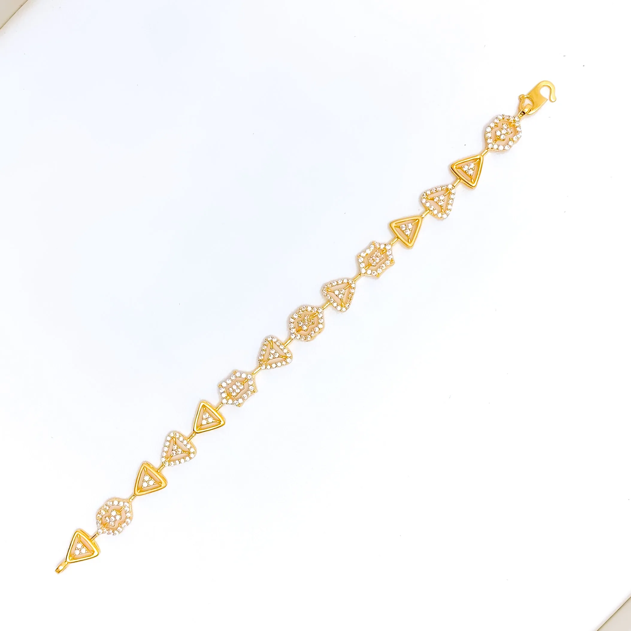 Beautiful Geometric 22k Gold Bracelet