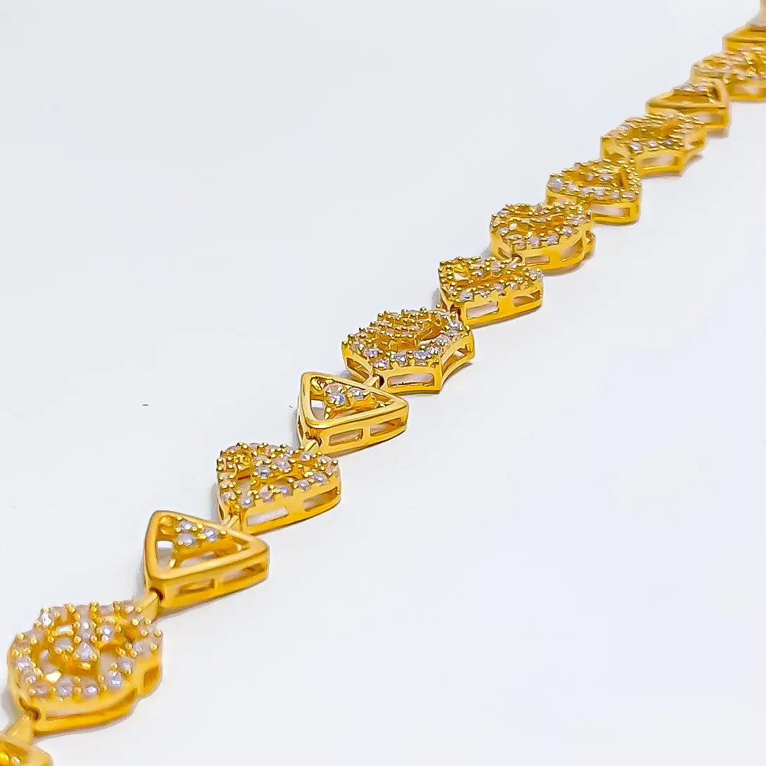 Beautiful Geometric 22k Gold Bracelet