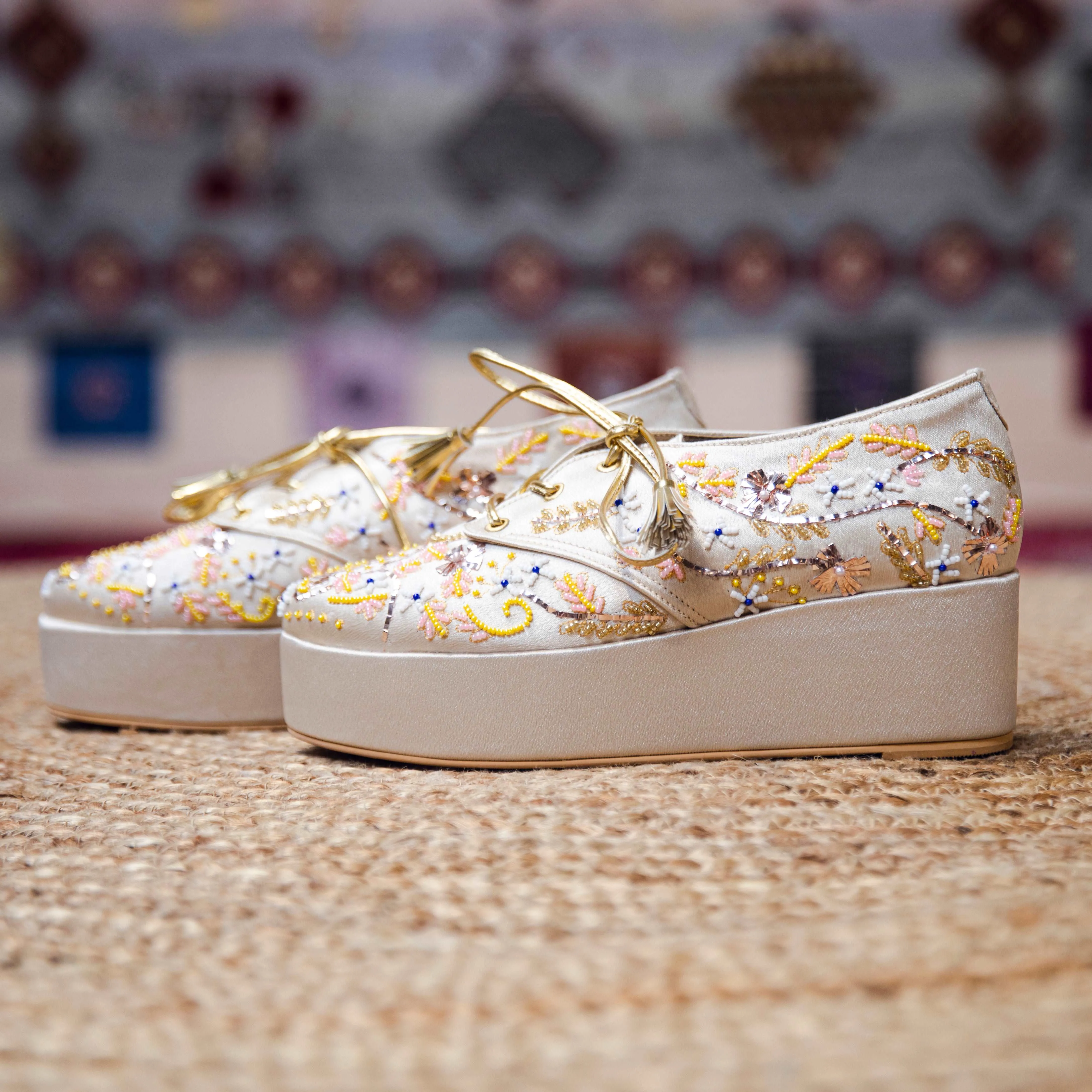 Begum (multi gold) Wedding Sneaker wedges Bridal shoes