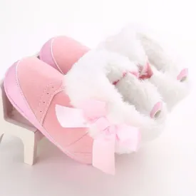 Bow-knot Fleece Snow Boots