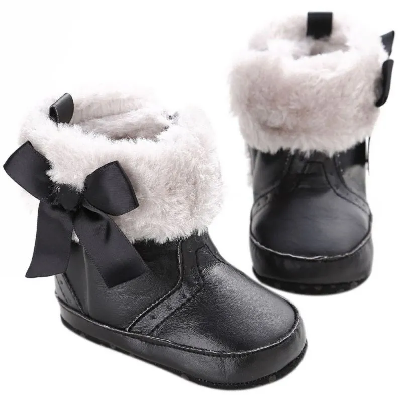 Bow-knot Fleece Snow Boots