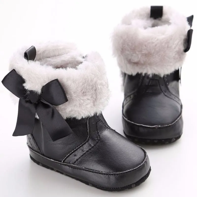 Bow-knot Fleece Snow Boots
