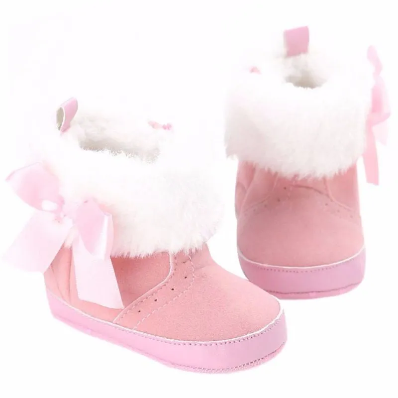 Bow-knot Fleece Snow Boots