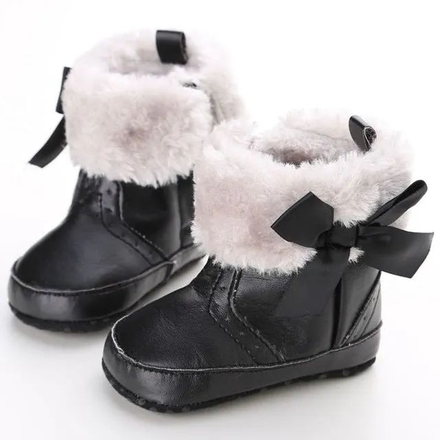 Bow-knot Fleece Snow Boots