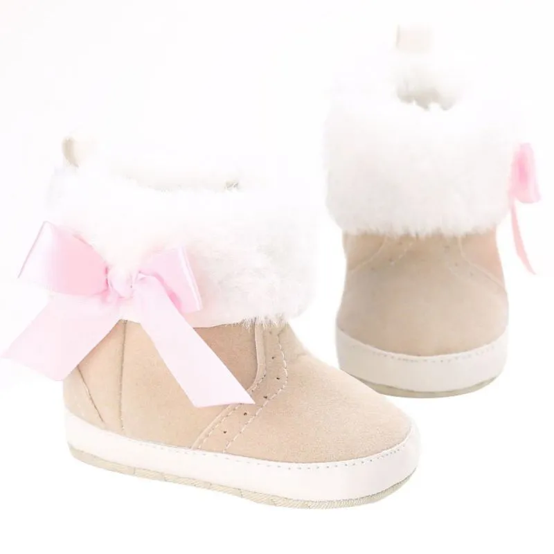 Bow-knot Fleece Snow Boots