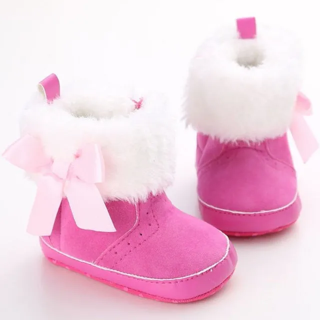 Bow-knot Fleece Snow Boots
