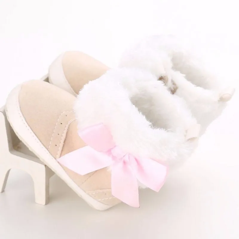 Bow-knot Fleece Snow Boots