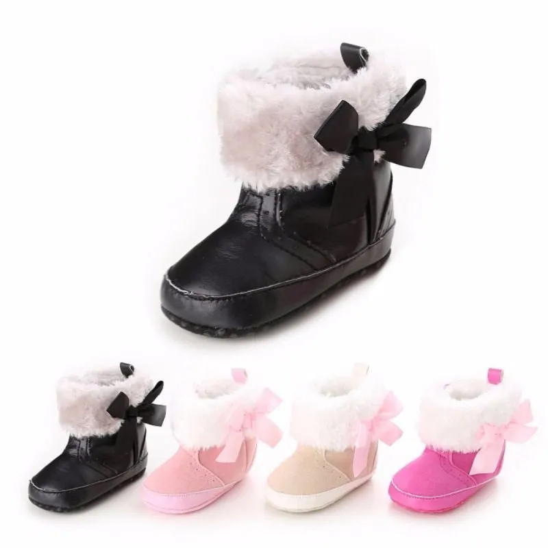 Bow-knot Fleece Snow Boots