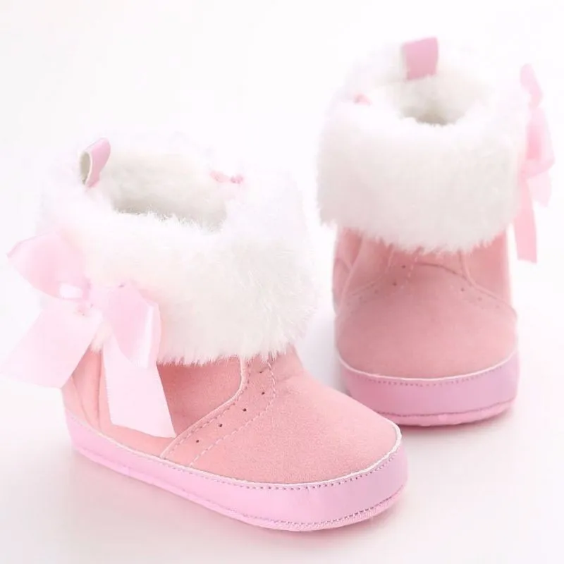 Bow-knot Fleece Snow Boots
