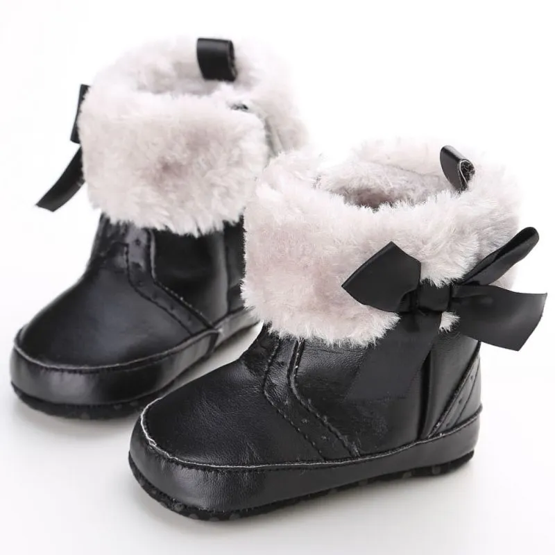 Bow-knot Fleece Snow Boots