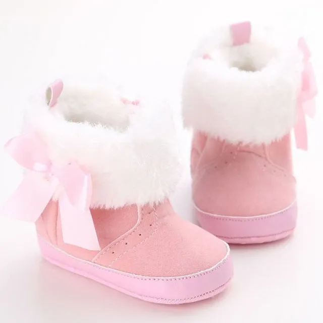 Bow-knot Fleece Snow Boots