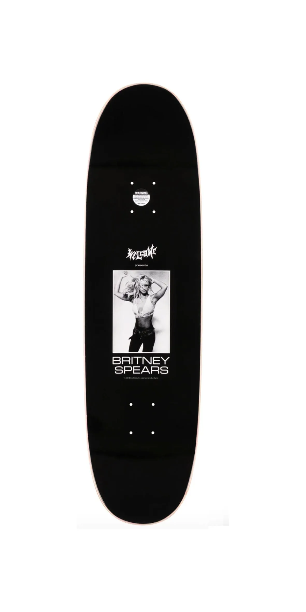 BRITNEY SPEARS X Welcome Skateboards - Snake on Son of Boline 8.8 Black Pink Foil Skateboard Deck- Tabla