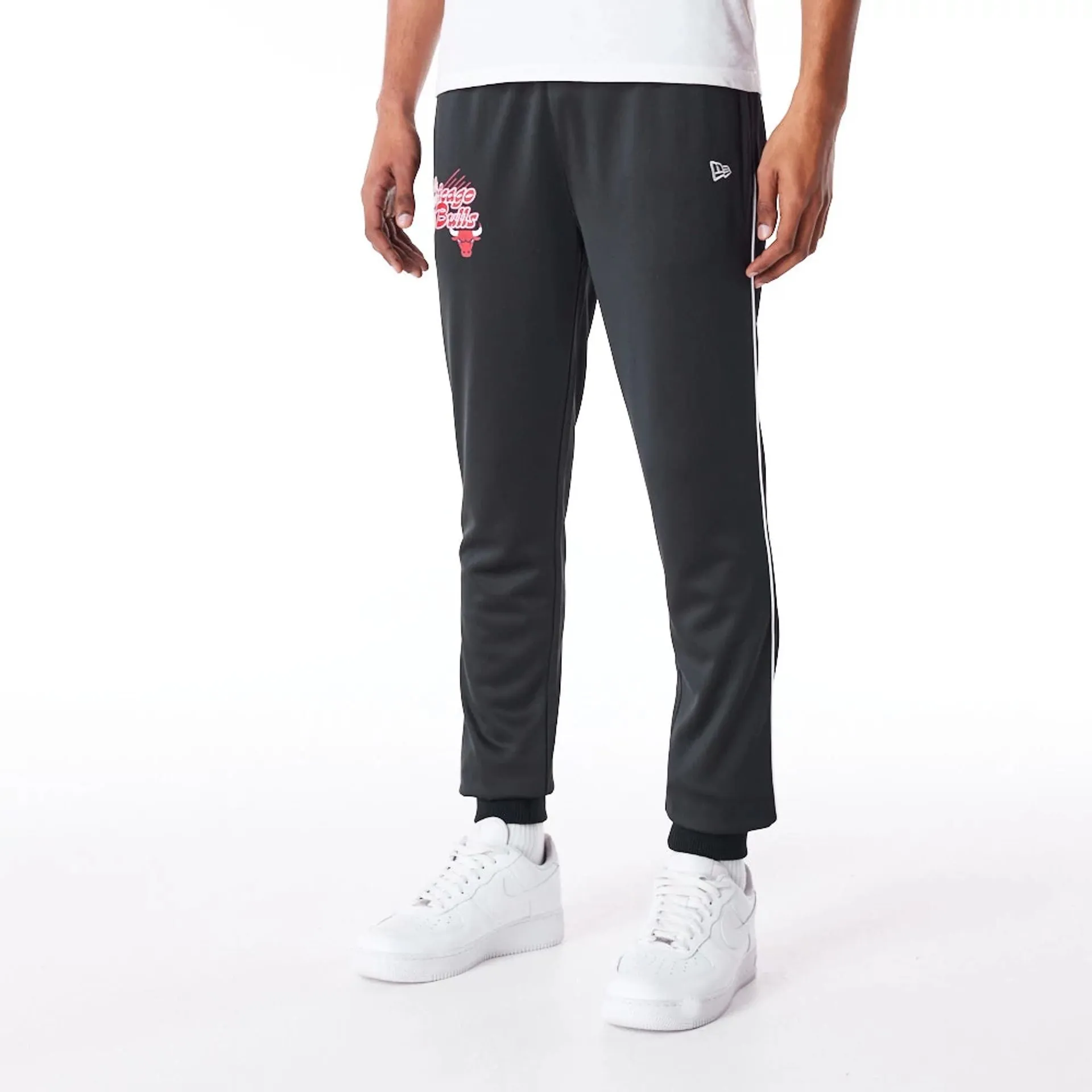 Chicago Bulls NBA Script Black Fleece Track Joggers
