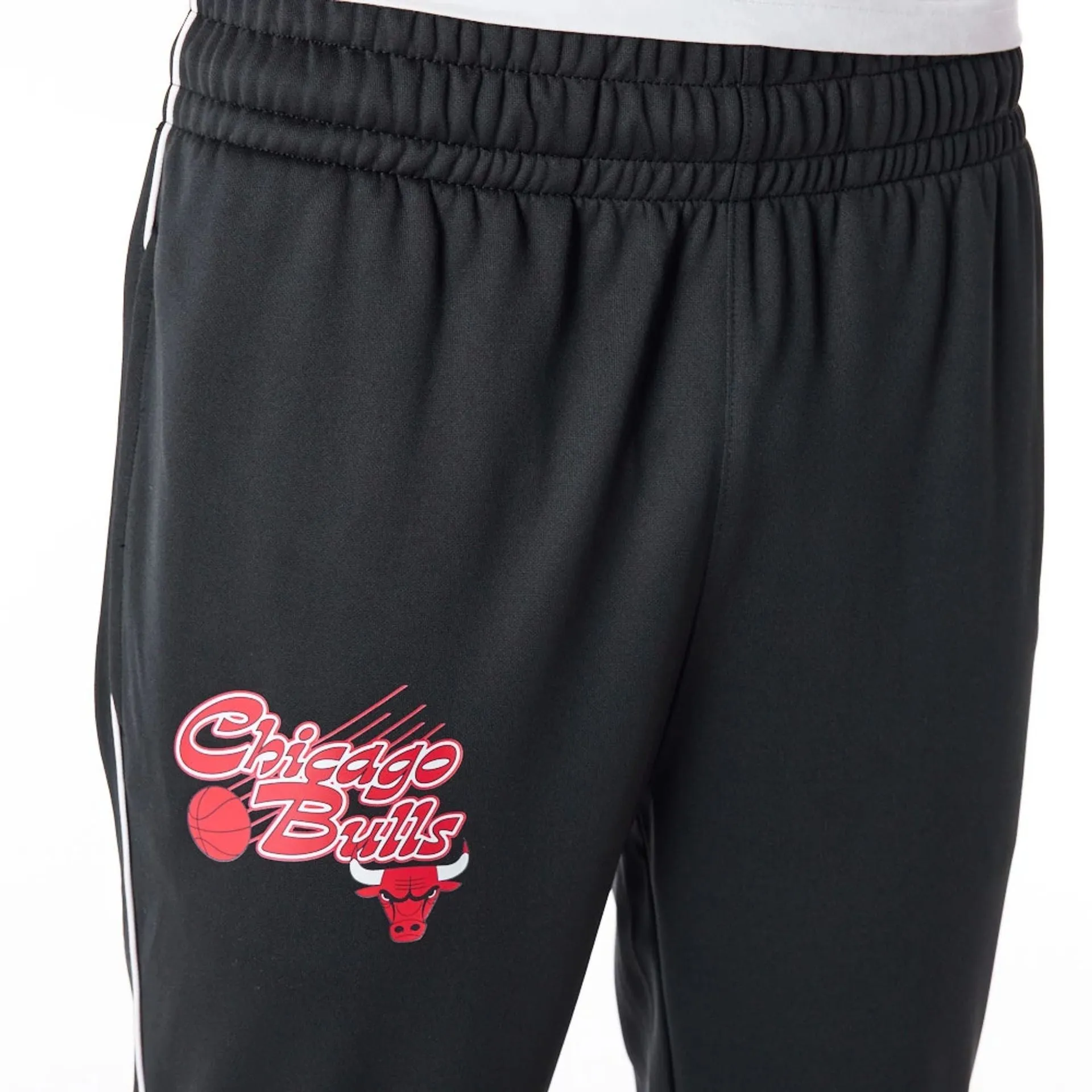 Chicago Bulls NBA Script Black Fleece Track Joggers