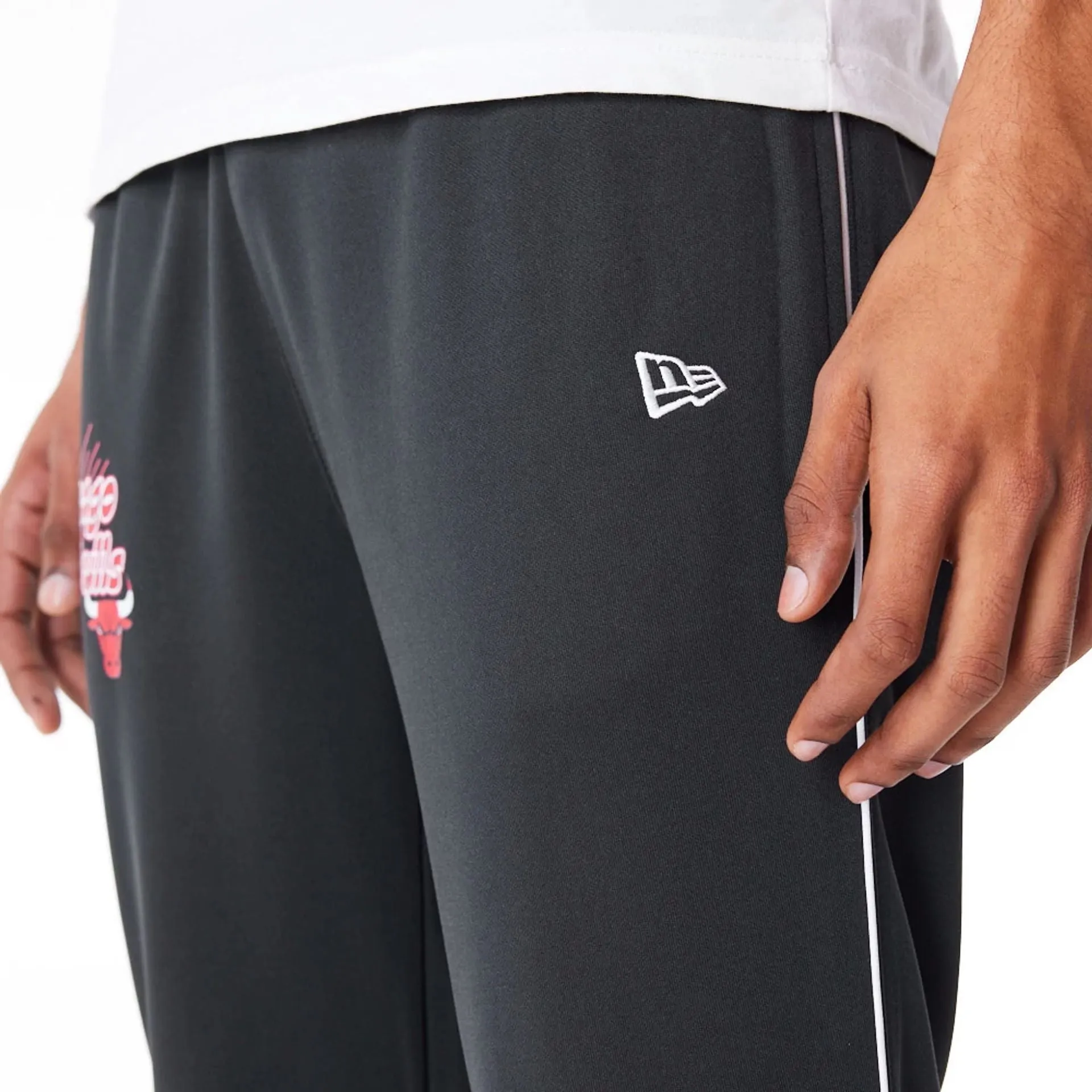Chicago Bulls NBA Script Black Fleece Track Joggers