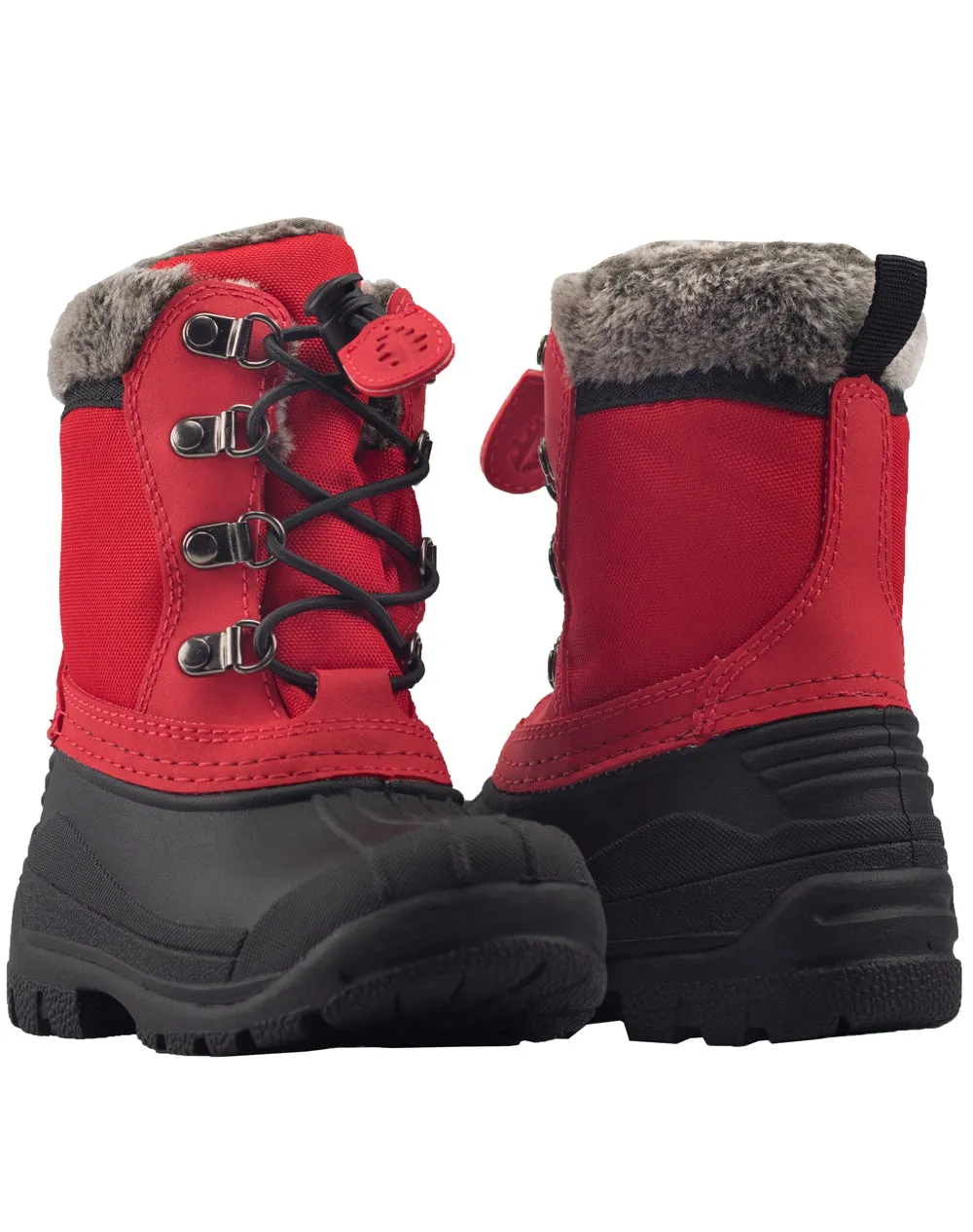 CHILDREN’S WINTER SNOW BOOTS, DEEP RED