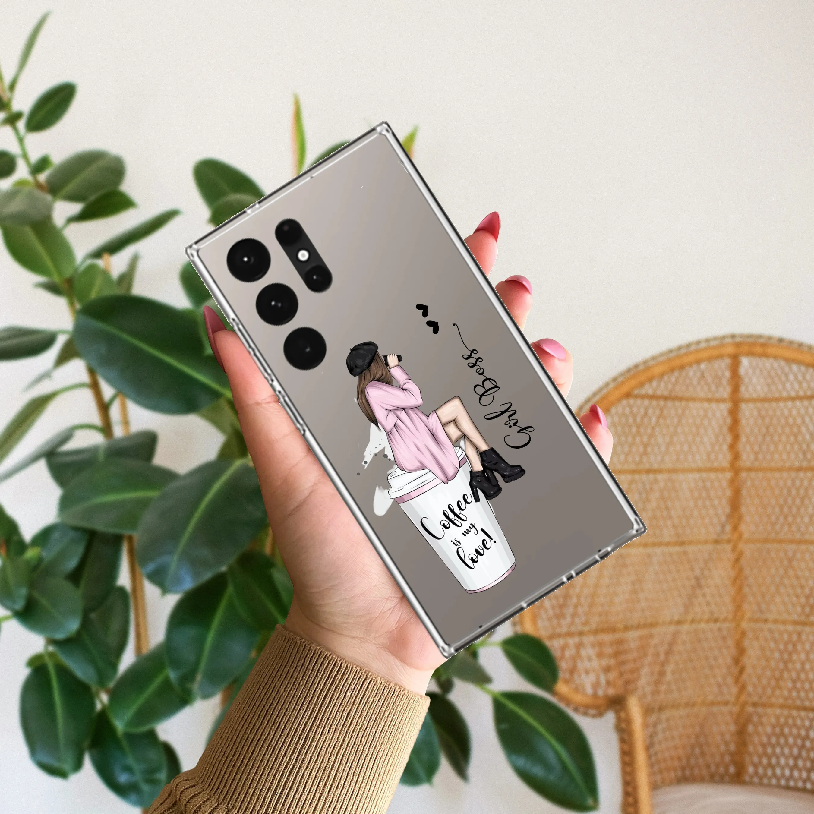 Coffee Lover Customize Transparent Silicon Case For Samsung