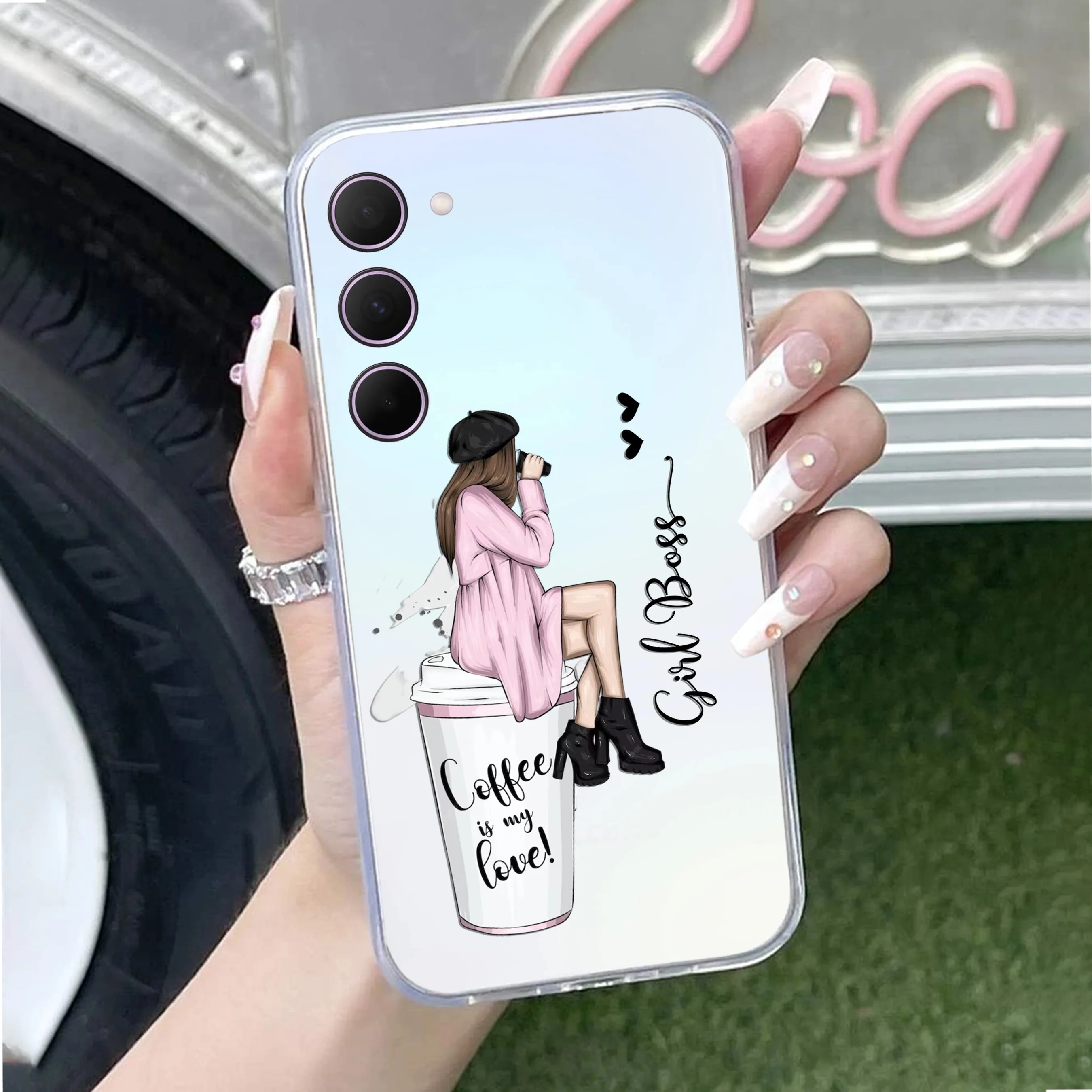 Coffee Lover Customize Transparent Silicon Case For Samsung
