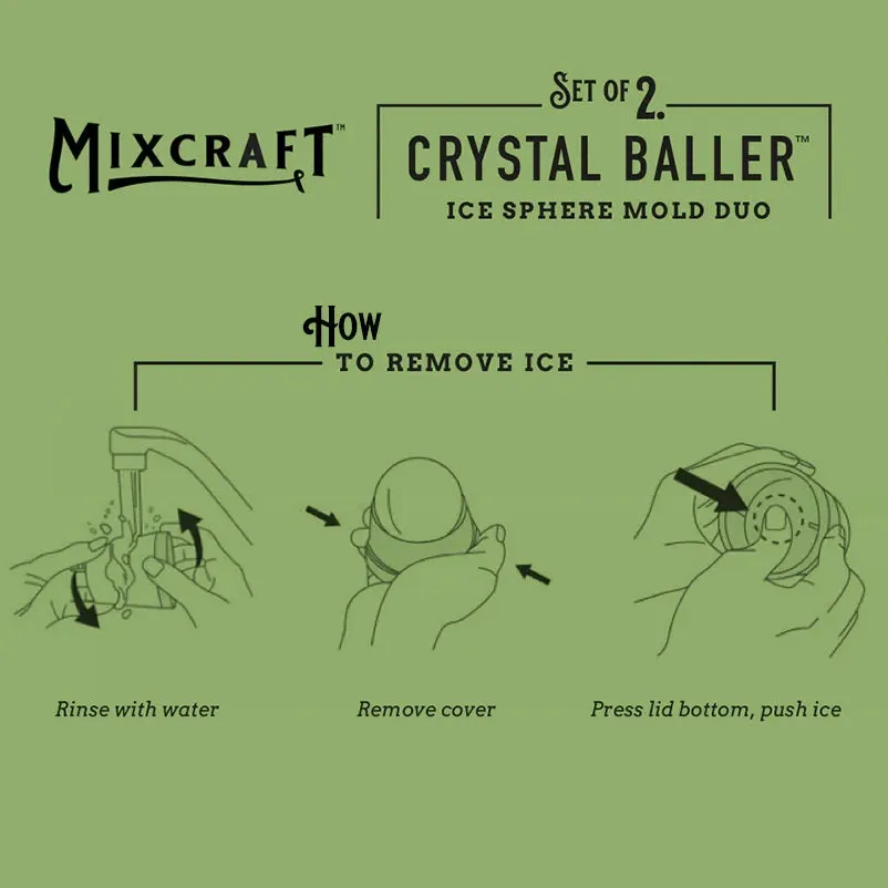 Crystal Baller Ice Sphere Mold Duo