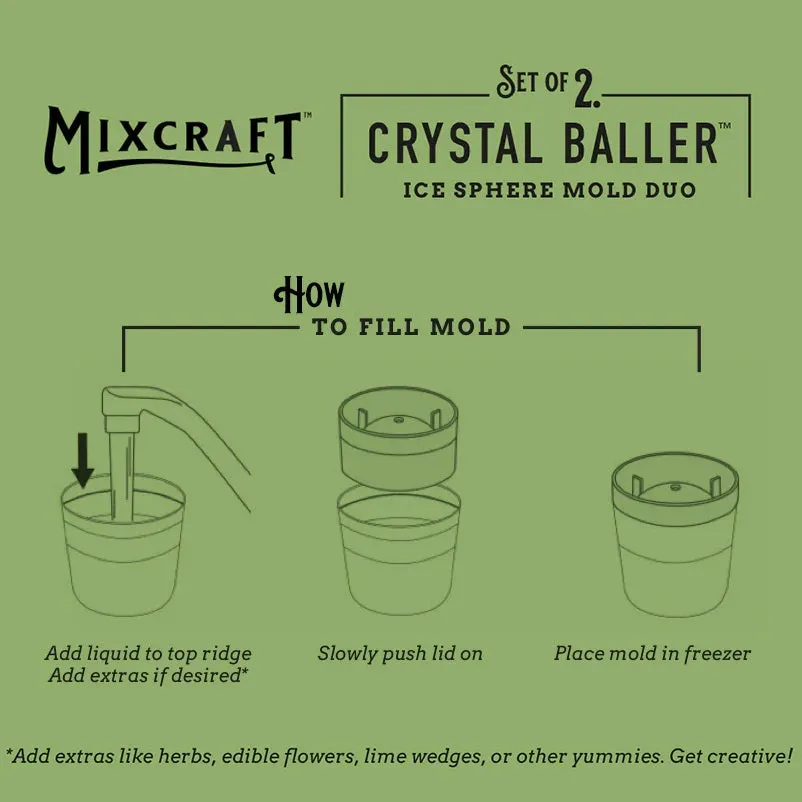Crystal Baller Ice Sphere Mold Duo