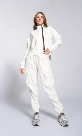 Cuffed Joggers with Gathered Seams