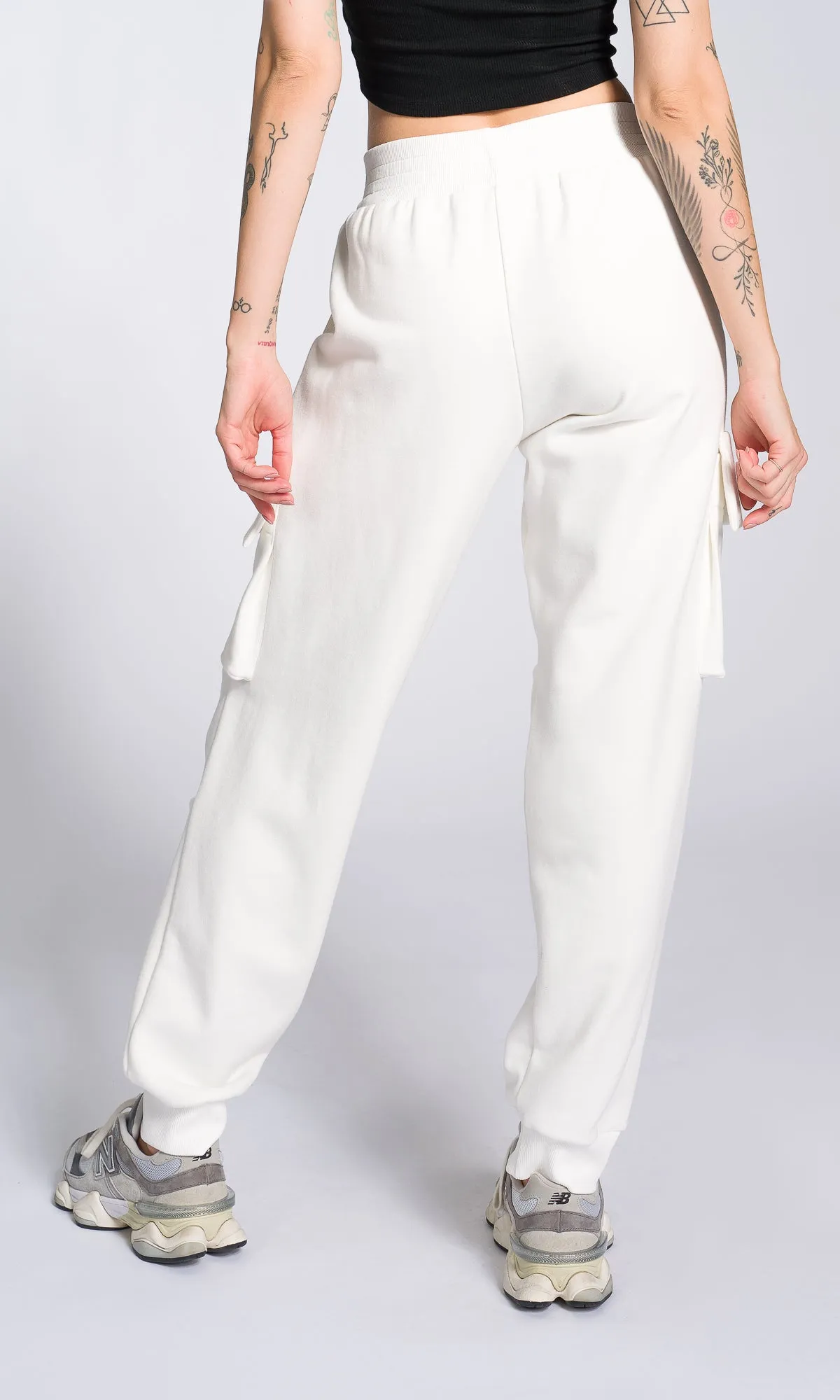 Cuffed Joggers with Gathered Seams