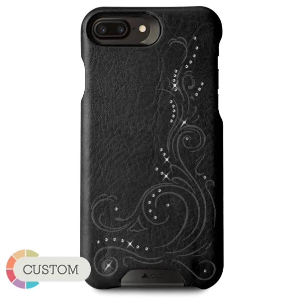 Customizable Grip Crystal - iPhone 7 Plus  Luxury leather case with Swarovski crystals