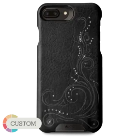 Customizable Grip Crystal - iPhone 7 Plus  Luxury leather case with Swarovski crystals