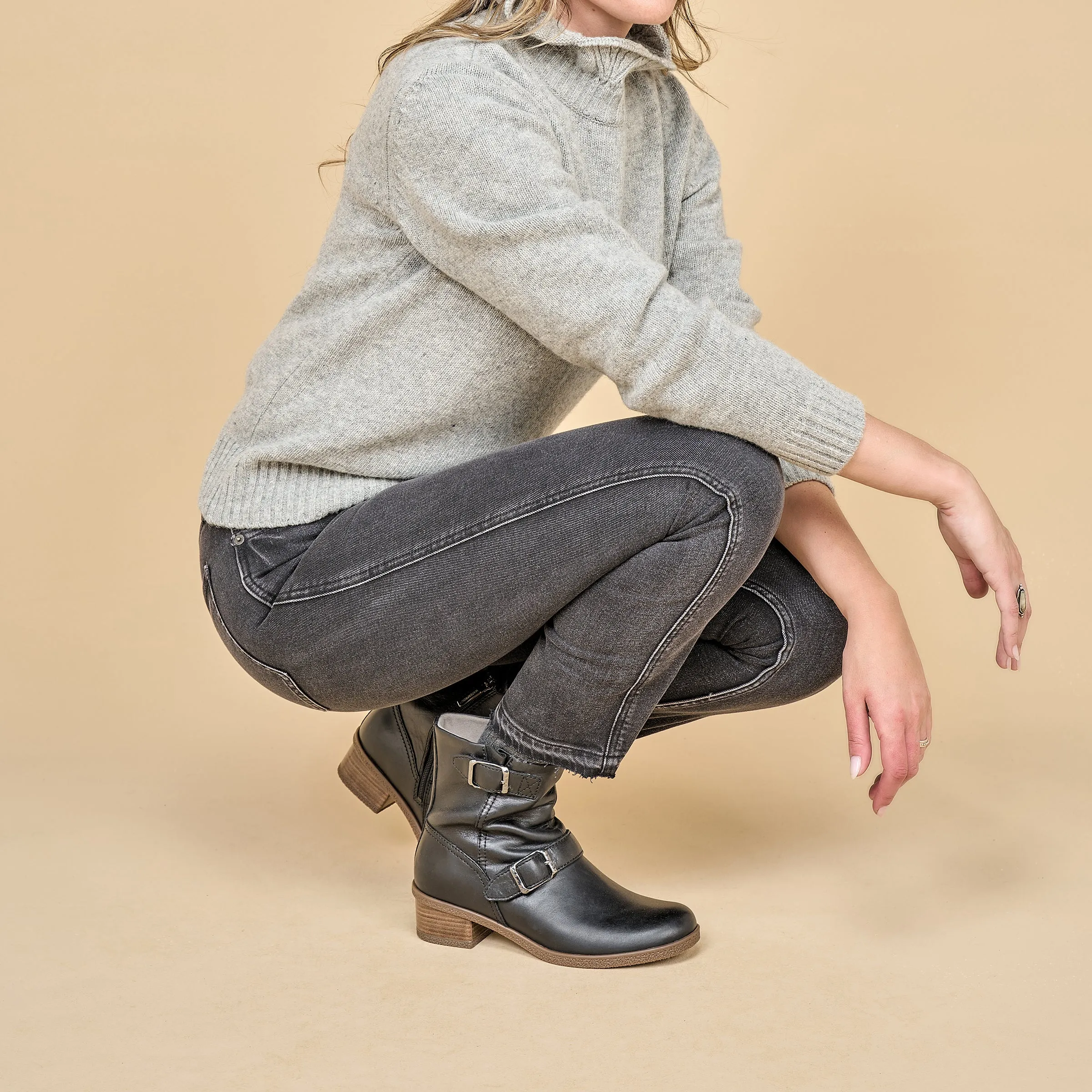 Delphine Black Waterproof Burnished