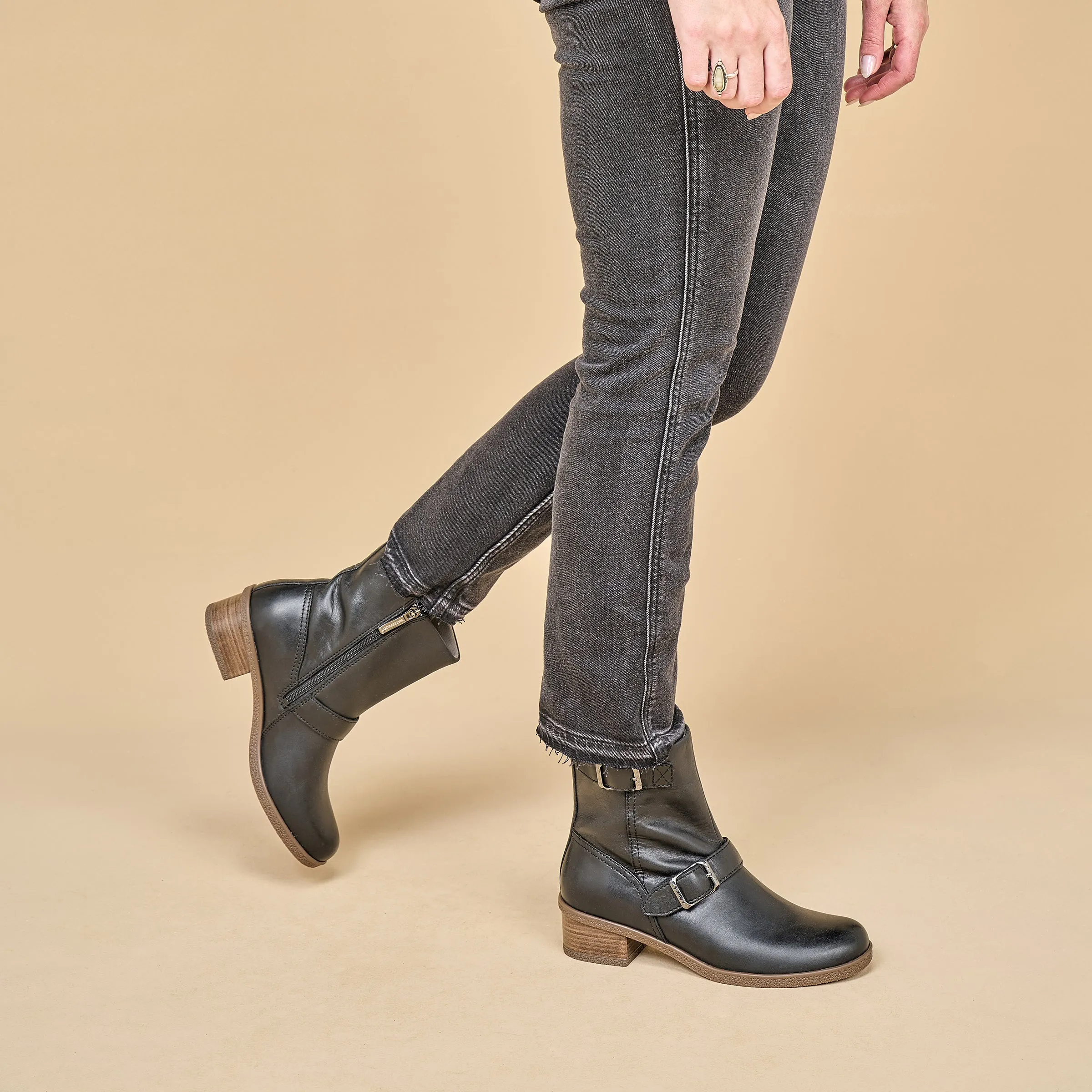 Delphine Black Waterproof Burnished