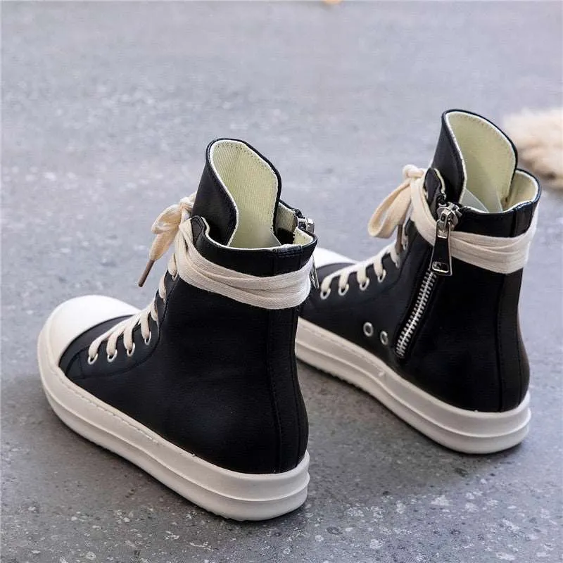 Designer Leather Chunky Sneakers