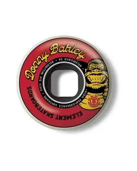Element x Burley's 56mm Skate Wheels 4 Pack White F4WHA5ELF2-0010