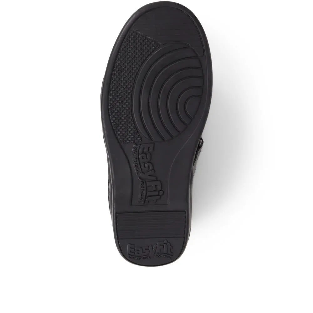 Extra Wide Fit Touch Fasten Leather Mary Janes - LIZBET / 323 992