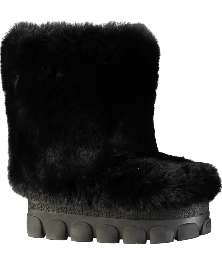 Goldbergh Black Fun Fur Snow Boots UK 4 EU 37 👠