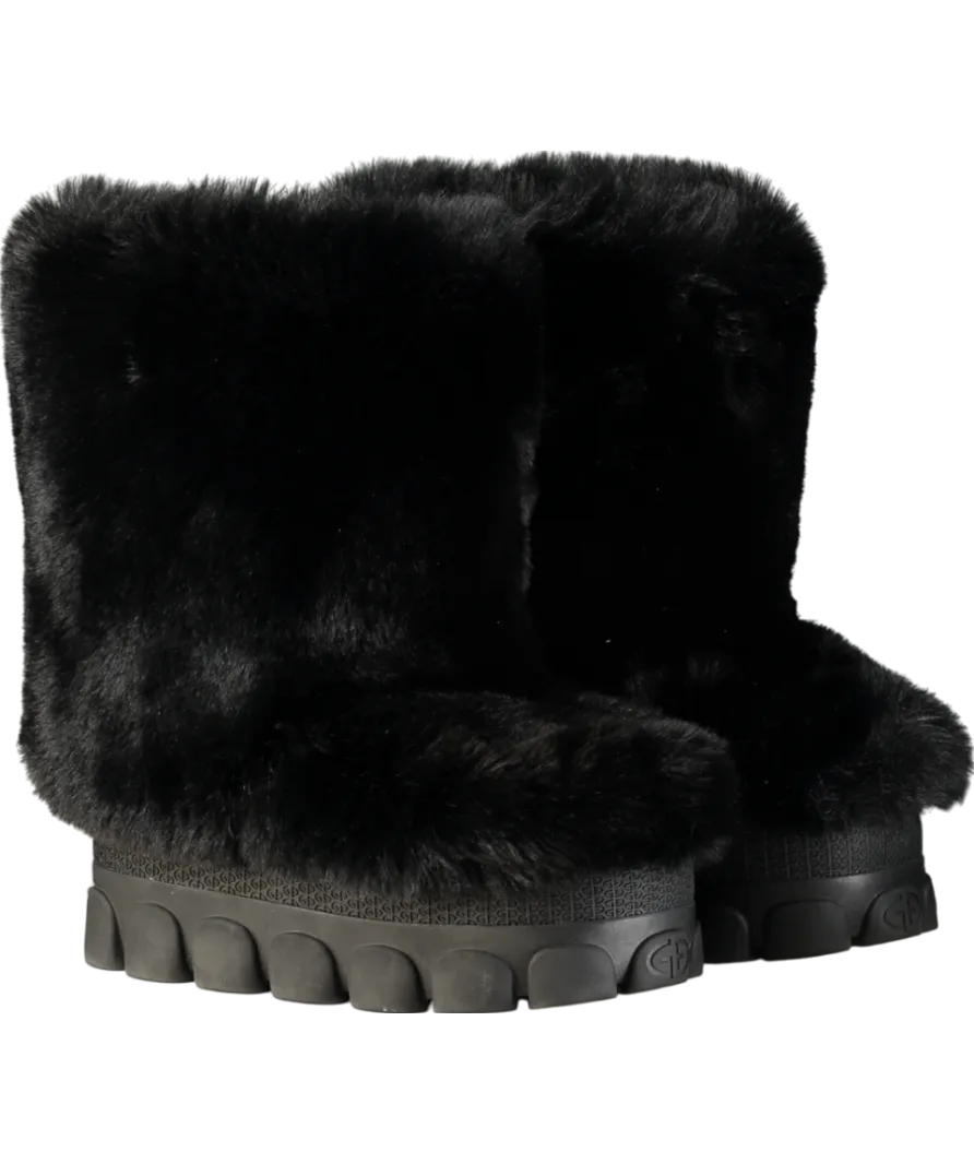 Goldbergh Black Fun Fur Snow Boots UK 4 EU 37 👠