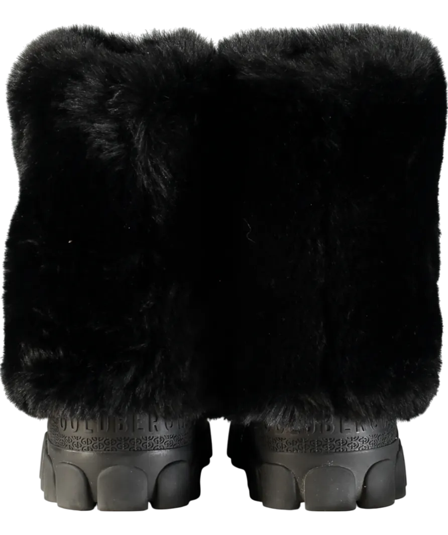 Goldbergh Black Fun Fur Snow Boots UK 4 EU 37 👠