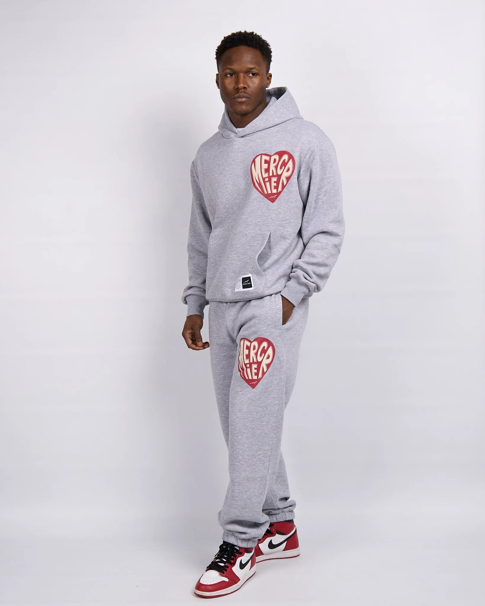 Grey Marl Mercier Heart Joggers