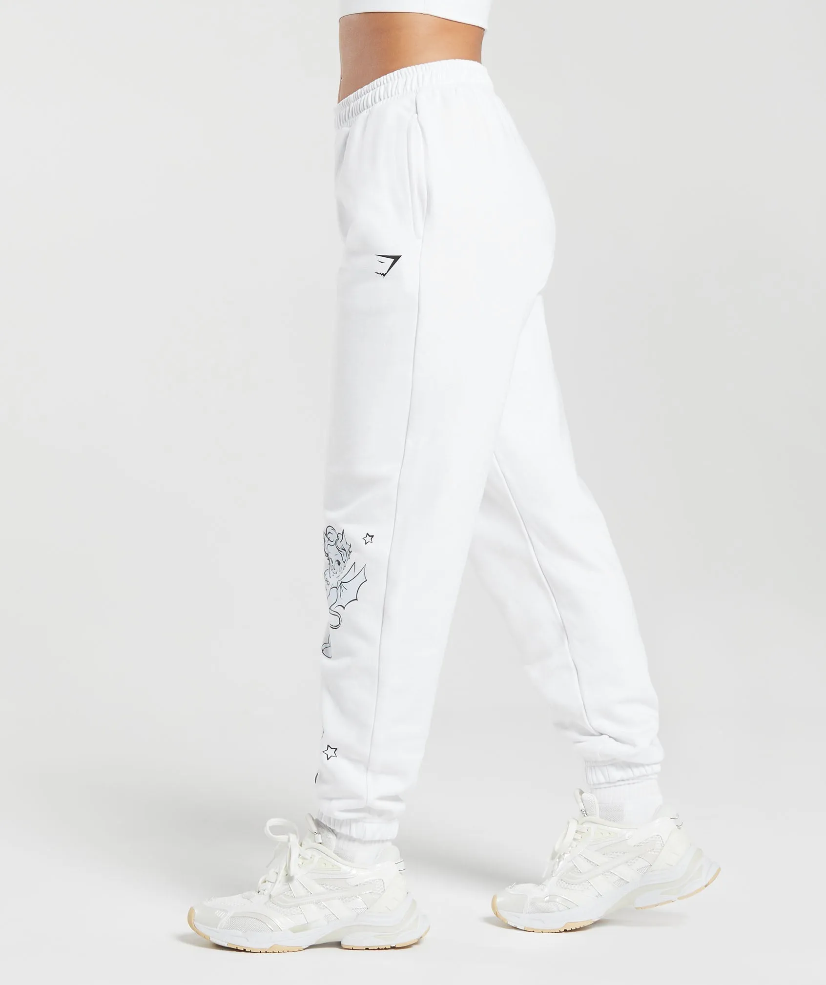 Gymshark Cherub Graphic Joggers - White
