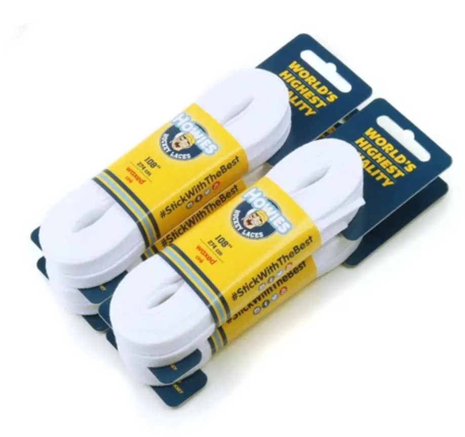 Howies Solid White Waxed Referee Skate Laces