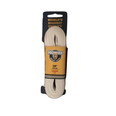 Howies Solid White Waxed Referee Skate Laces