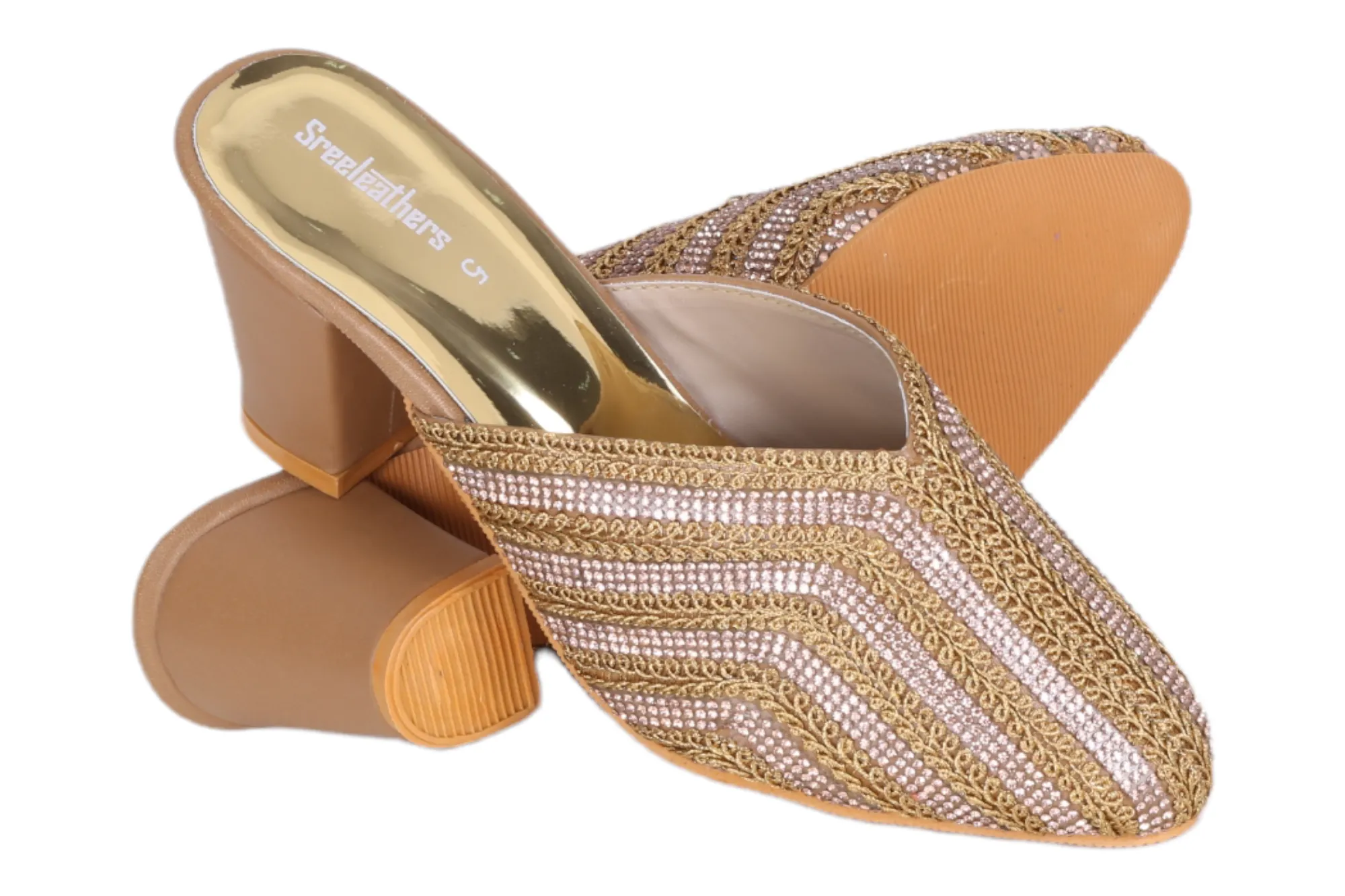 LADIES FANCY HEEL CUT OUT MULE 533139