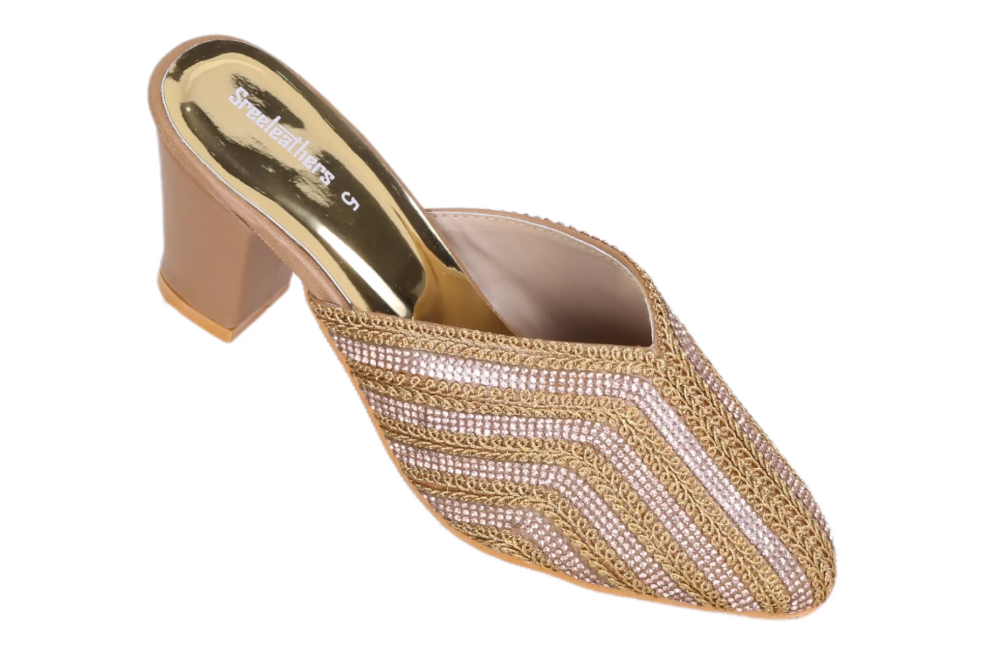 LADIES FANCY HEEL CUT OUT MULE 533139