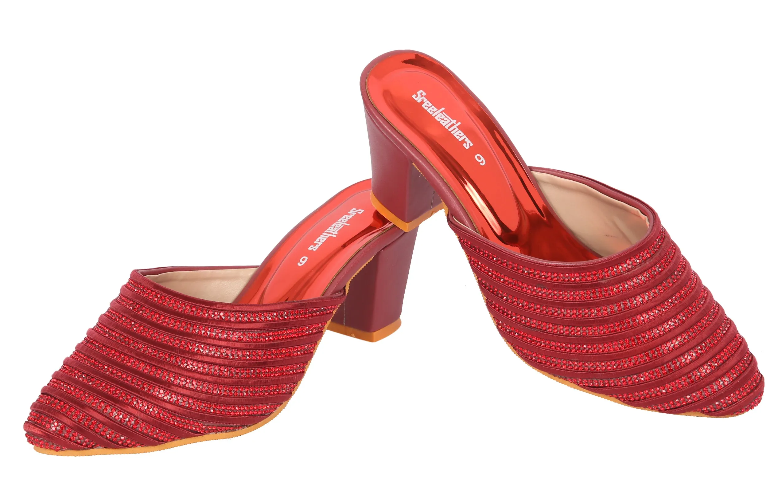 LADIES FANCY HEEL CUT OUT MULE 53317