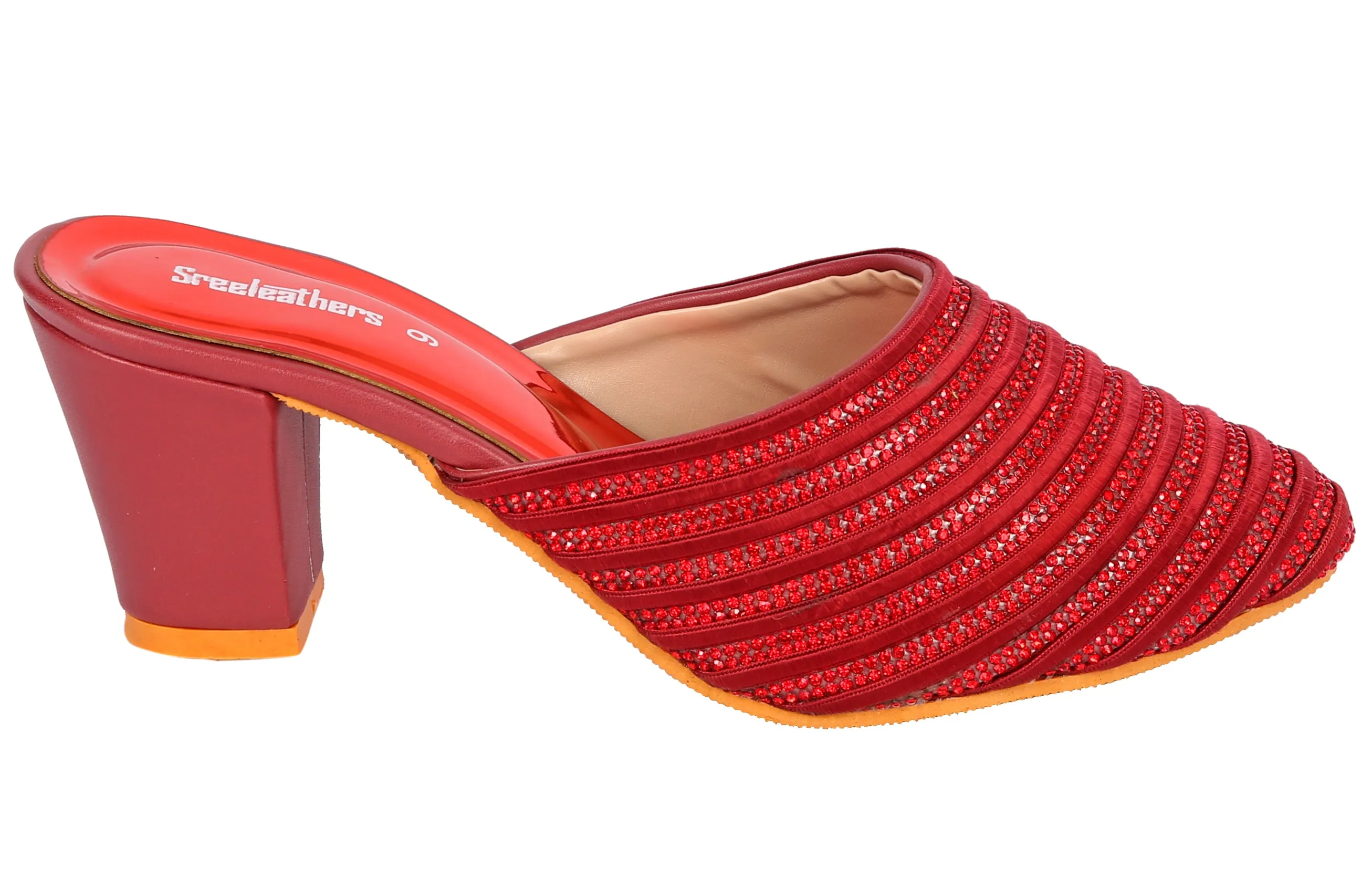 LADIES FANCY HEEL CUT OUT MULE 53317