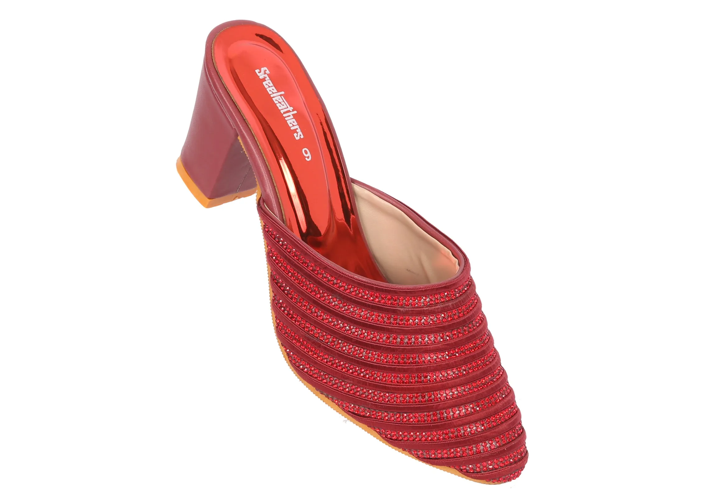 LADIES FANCY HEEL CUT OUT MULE 53317