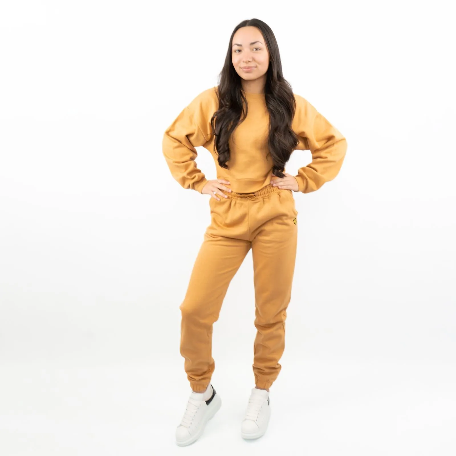 Lyle & Scott Girls Sweat Mustard Yellow Jogger Style Tracksuit Bottoms Casual Trousers
